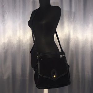 Nanette Lepore suede crossbody bag